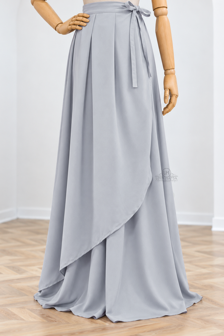 Umm Hafsa – Saia Envelope Comprida, Larga e Fluida – Woolpeach Premium