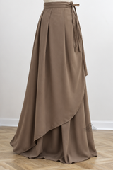 Umm Hafsa – Saia Envelope Comprida, Larga e Fluida – Woolpeach Premium
