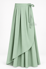 Umm Hafsa – Saia Envelope Comprida, Larga e Fluida – Woolpeach Premium