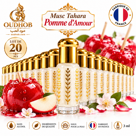 Musc Tahara Pomme d’Amour – Intimmusk uten alkohol 3 ml - Produsert i Frankrike – OudHob | عود الحب